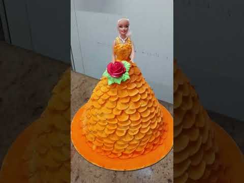 Barbie doll cake design