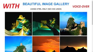Beautiful image gallery using HTML only (no CSS used)| HTML Tutorials