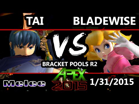 Apex 2015 - MVG| Tai (Marth) Vs. 62Bit | Bladewise (Peach) SSBM Pools - Melee