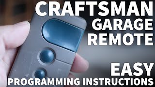 Craftsman Garage Door Opener Remote Programming - How to Program Craftsman Garage Door Opener Remote