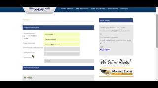 How to book online with Modern Coast Express Ltd