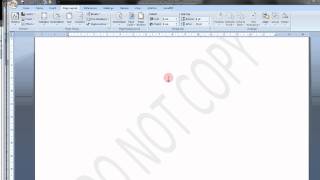 How To add a Watermark to Word 2007 Documents Step By Step Tutorial