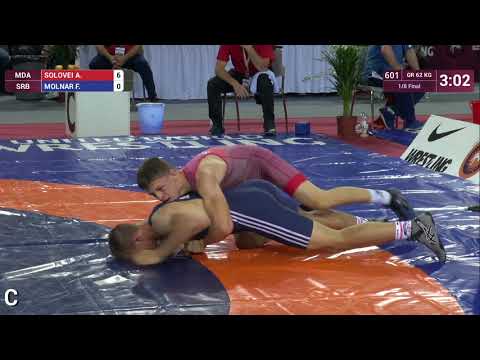 1/8 GR - 62 kg: A. SOLOVEI (MDA) v. F. MOLNAR (SRB)
