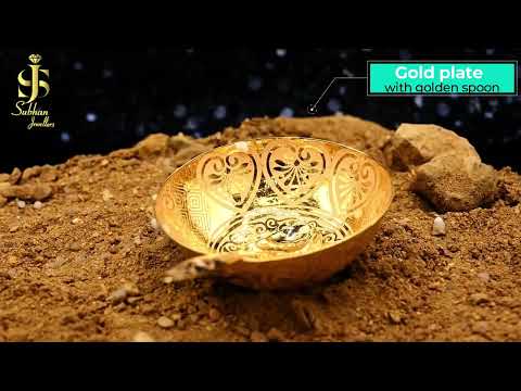 21k Gold plate with G Spoon