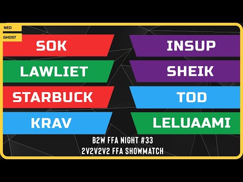 WC3 - B2W FFA Night #33 - 2v2v2v2 FFA Showmatch