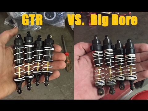 Traxxas GTR Shocks VS. Big Bore Shocks Comparison