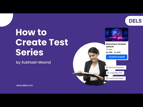 How to Create Test Series in Dels | Step-by-Step Guide