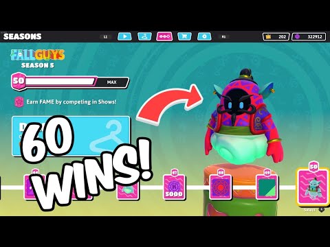 FIRST SOLO LEVEL 50 BATTLE PASS IN 30.5 HOURS!  -  Fall Guys Season 5