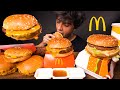 ASMR McDonalds Burgers Big Mac Double Cheeseburger Triple Cheeseburger Quarter Pounder Sauce