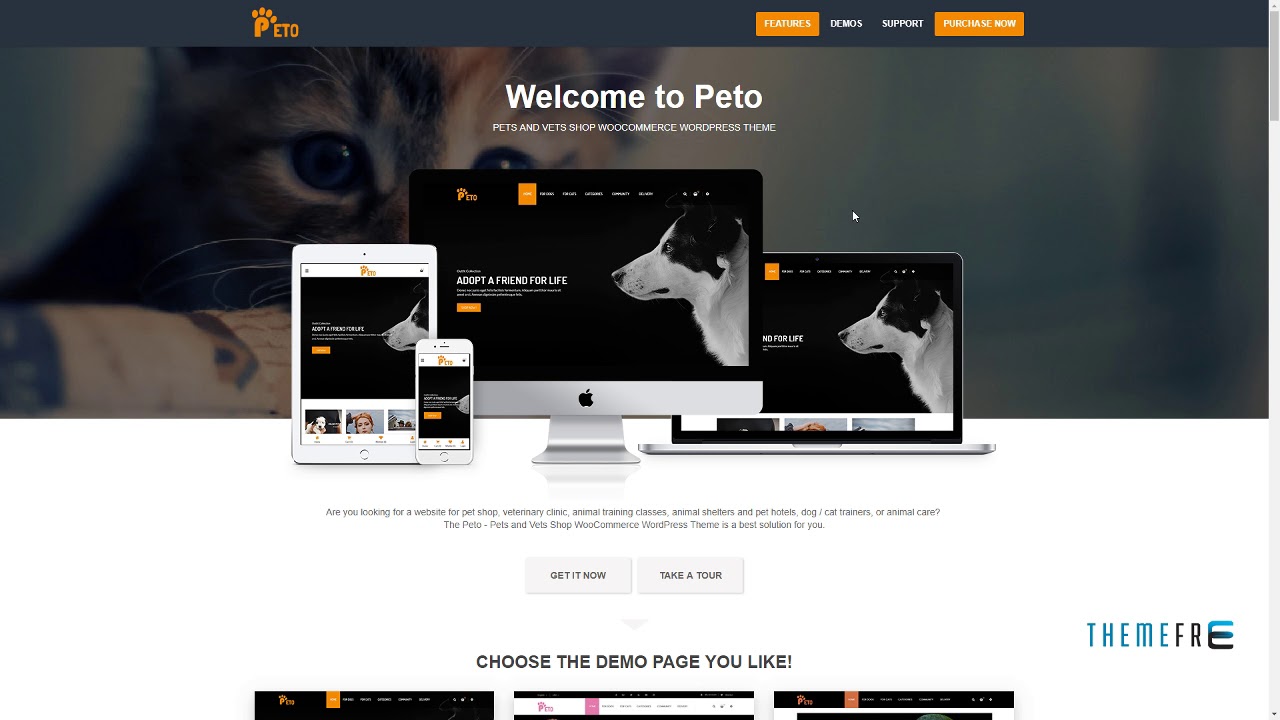 Peto - Pets and Vets Shop WooCommerce WordPress Theme