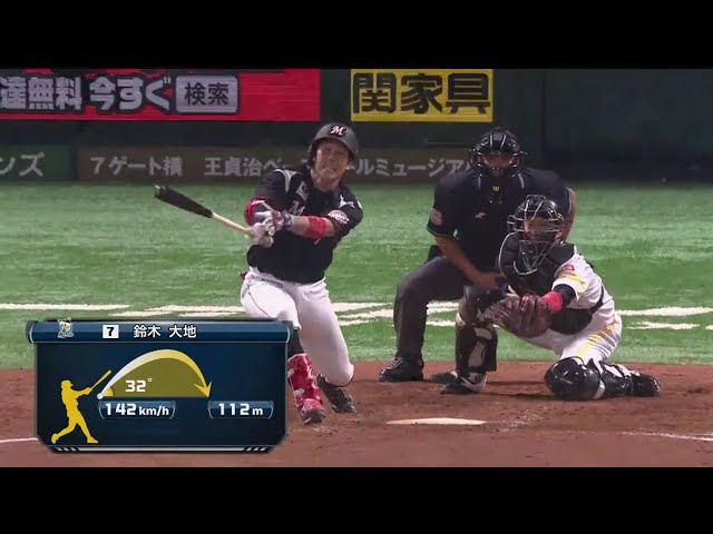 【8回表】今日はマリーンズ・鈴木の一発で!! 試合を決定づける第8号2ランホームラン!! 2018/10/1 H-M