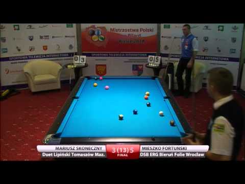 Mistrzostwa Polski w Bilard - Kielce 2014  Finał 10 bil : Fortuński - Skoneczny 7:5