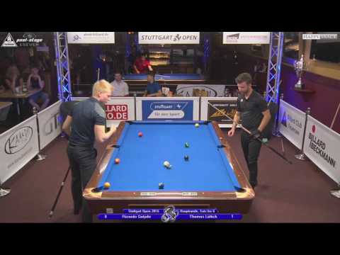 Stuttgart Open 2016, No. 20, 1/32 Final, Ricardo Gutjahr vs. Thomas Lüttich, 10-Ball, Pool-Billard
