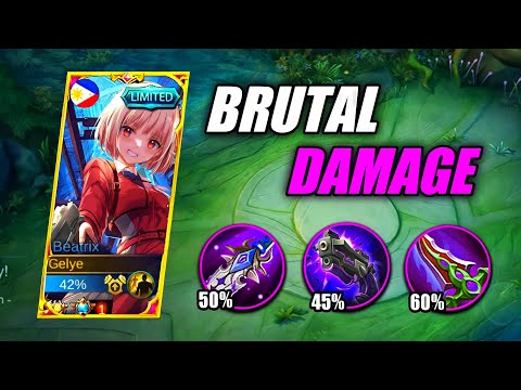 TOP GLOBAL BEATRIX BRUTAL BUILD😱 RANK GAME BEST BUILD 2023