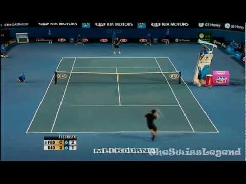 Sweet Backhand Winner From Federer Vs Djokovic 2008