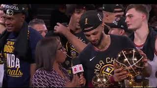 Bruce Brown confused with the Finals MVP trophy and don’t know what to do with it