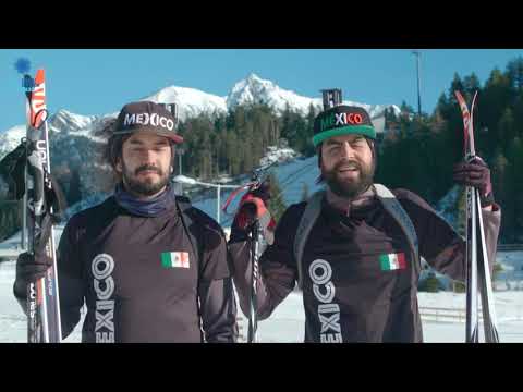Jamaican and Mexican ski athletes at the WWMG in Innsbruck