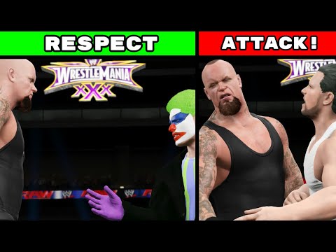 What Happens When You Respect The Undertaker vs. Attack The Undertaker? (WWE 2K15)