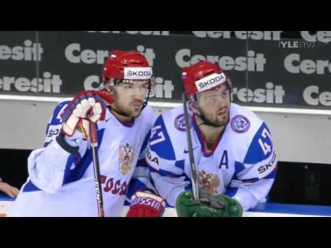 Jääkiekon MM 2011 Tshekki - Venäjä [CZE - RUS] Artjuhin teloo Rachunekin