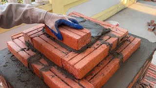 Amazing Traditional Oven Combined With Wood Stove Building Idea For Garden From Red Brick And Cement