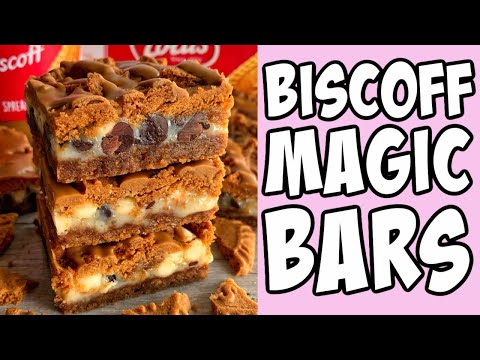 Biscoff Magic Bars! Recipe tutorial
