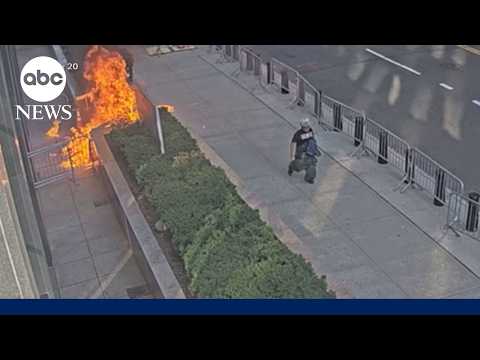 New video shows alleged attack on federal building in New York City