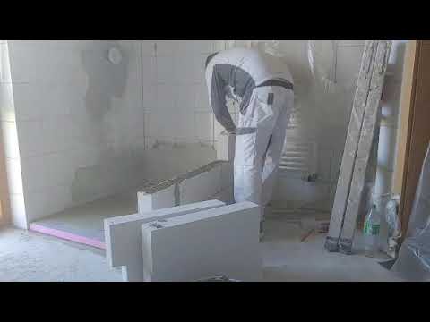 Teil 4 Duschabtrennung mauern mit Nische