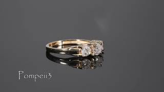 1ct 3 stone diamond ring yellow gold by pompeii3