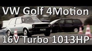 preview picture of video 'VW Golf MK2 AWD 900HP EFR Brilon 1/4Meile 8,9s Streckenrekord 16Vampir'