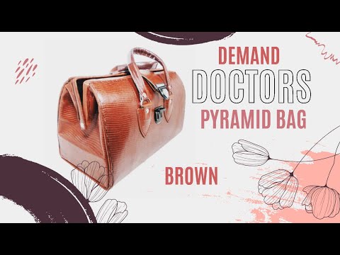 Pyramid type doctors bag brown