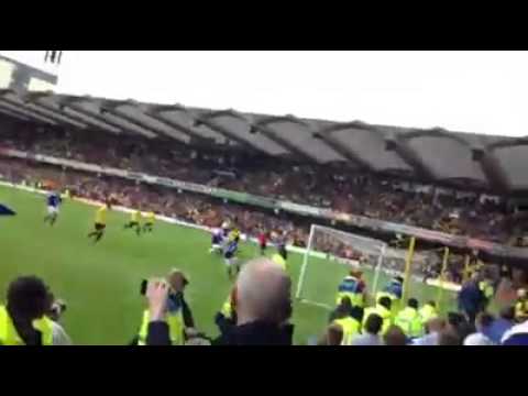 Watford 3-1 Leicester Away Fans Reaction Penalty Save and Goal