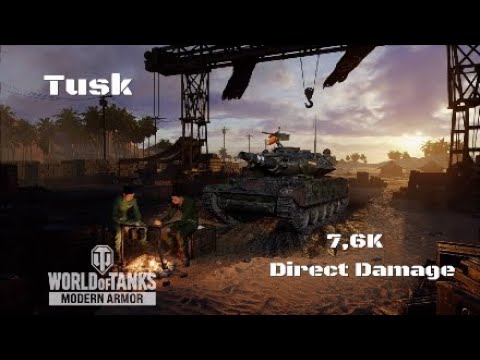 Tusk in estepas:7,6K direct damage :Wot console - World of Tanks console