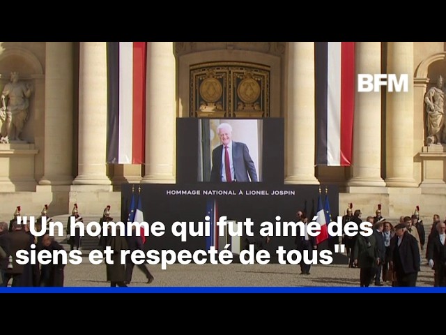 Hommage national à Lionel Jospin: la cérémonie en intégralité