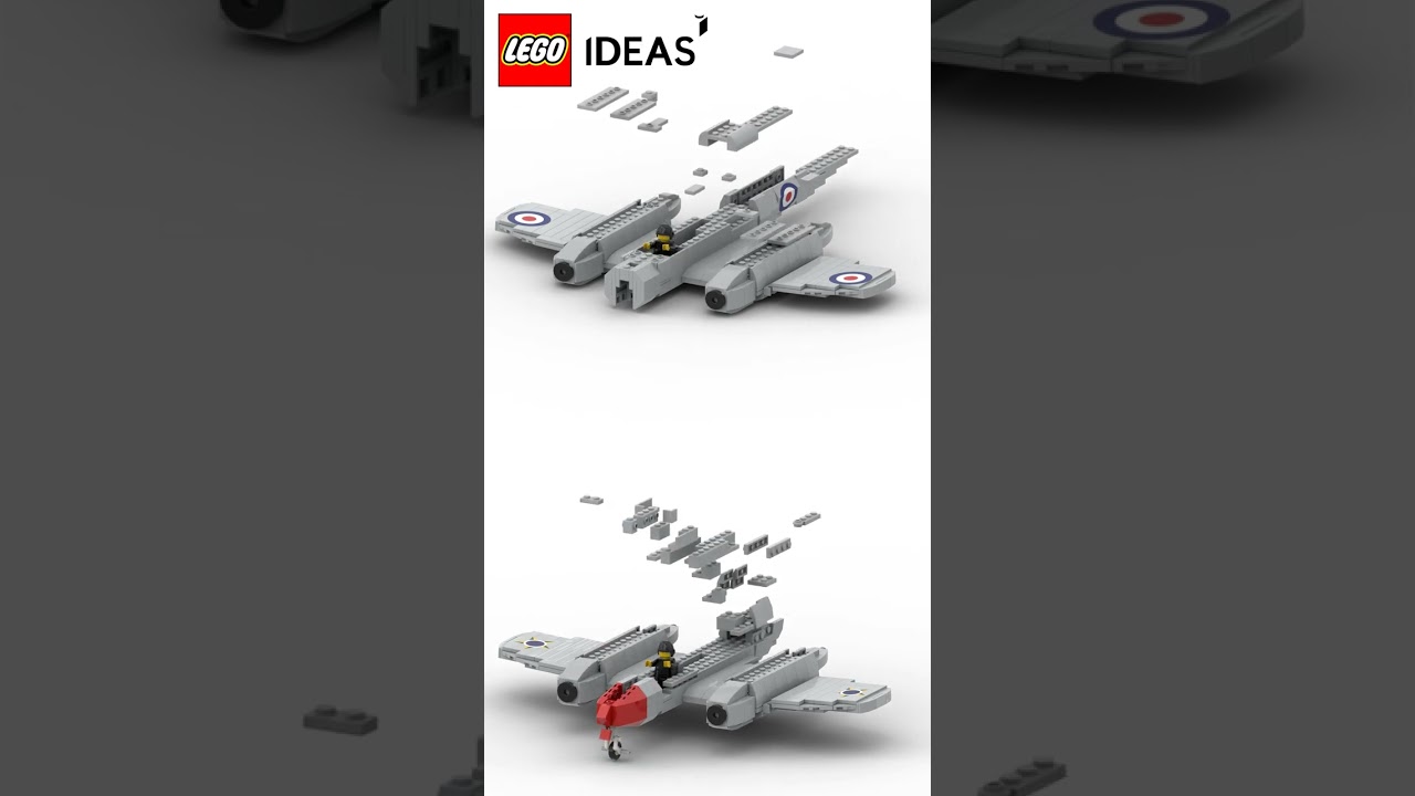 LEGO Gloucester Meteor Jet Fighter | Amazing Affordable Build #shorts #legoshorts #legos