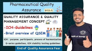 Quality assurance & Quality management concept | ICH Guidelines | QSEM | ICH Stability testing