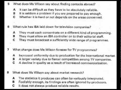 Luistertoets Havo Engels1991 CITO 1 van 4