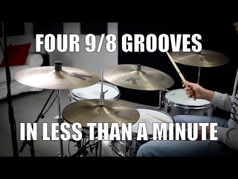 Four 9/8 Grooves in less than a Minute - Daily Drum Lesson