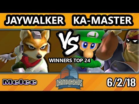 DHATX18 SSBM - Jaywalker (Fox) Vs. ENT | Ka-Master (Luigi, C.Falcon) - Smash Melee Winners Top 24
