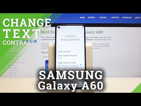 How to Activate High Contrast Text in Samsung Galaxy A60 - Adjust Fonts'  Outline