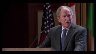 George W Bush On Anger In Politics & Trade FULL Speech 11/15/16