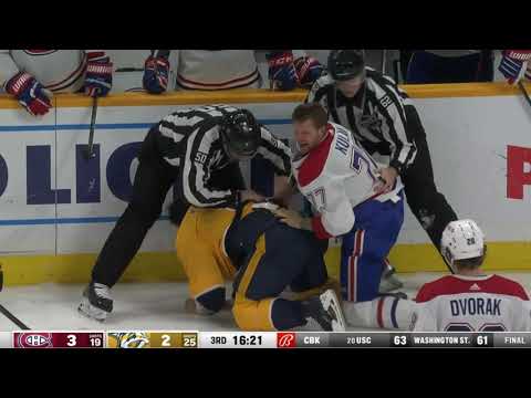 NHL Fight - Canadiens @ Predators  - Kulak vs Kunin - 04/12/2021