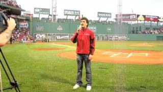 Jamie Alimorad Singing The National Anthem At Fenway Park
