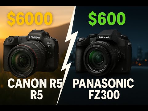 $600 Panasonic FZ300 with the $6000 Canon R5 + Sigma 150-600mm lens.| Full Video Test (Day & Night)