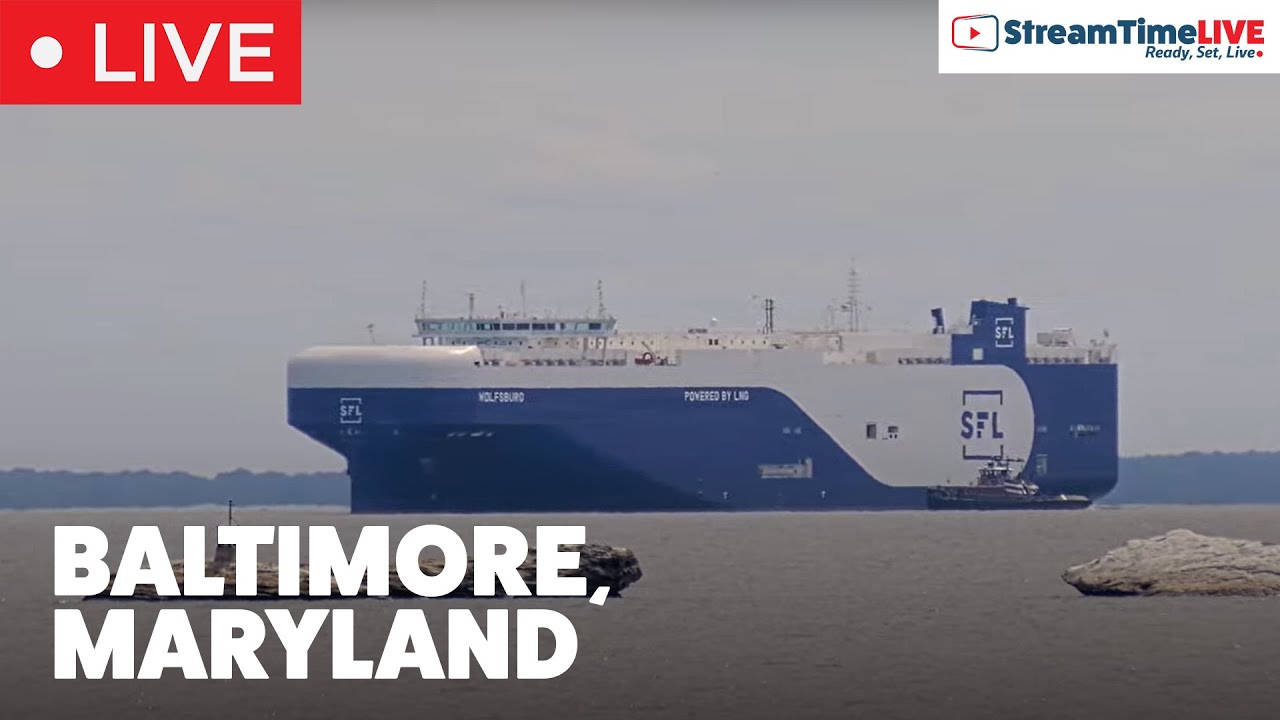 Live webcam view of Canal de navegación de Baltimore