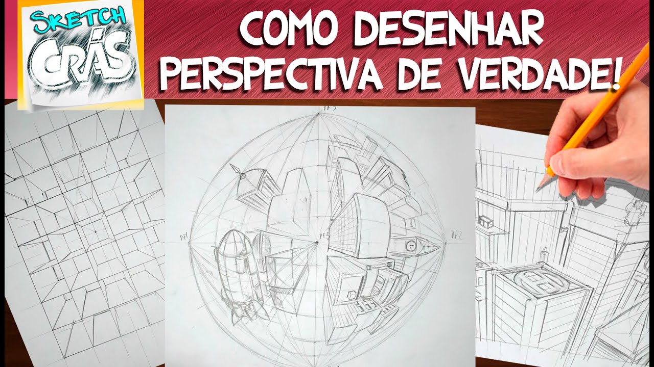 Como desenhar PERSPECTIVA DE VERDADE! Sketch Crás