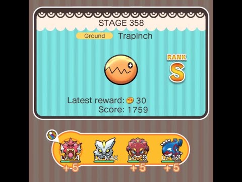 Trapinch Pokemon Shuffle stage 358 itemless