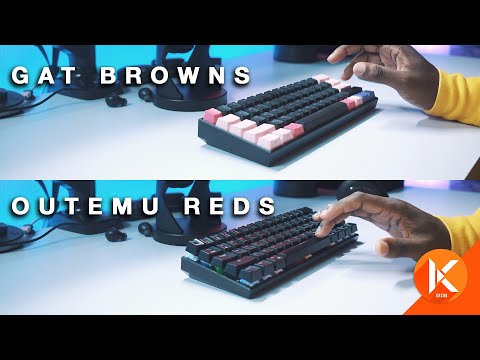 Gateron Brown Switches VS Outemu Red Switches Typing Sounds ASMR