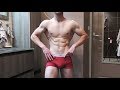 Ripped Shredded Muscle Teen Flexing His Body
