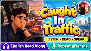 Caught in Traffic | English Listening & Speaking Practice