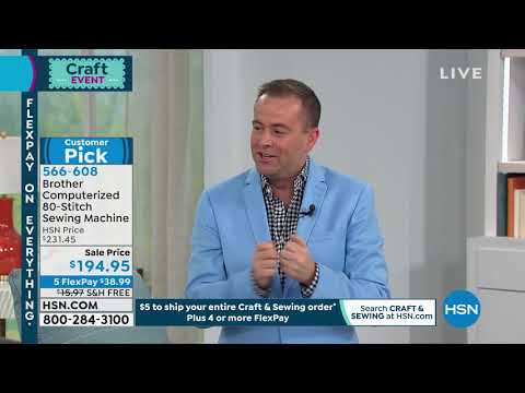 Brother Computerized 80Stitch Sewing Machine with Foot P...